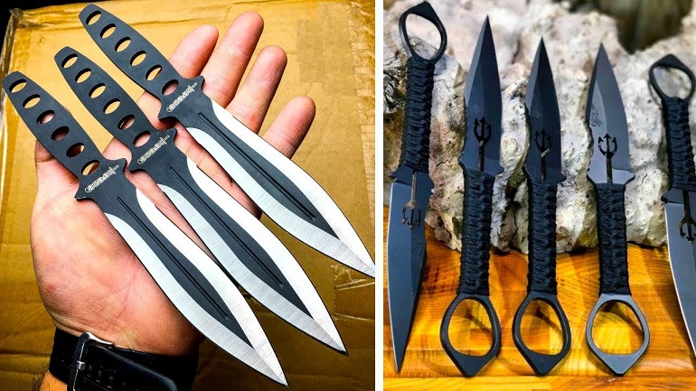  Martial Art Throwing Kits - 6 Set of 6 Ninja Knives with  Nylon case : Sports & Outdoors